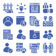 © Nana - 16 pack of constituted  filled web icons set