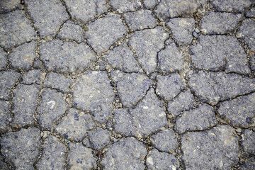 Canvas Print - Broken street floor