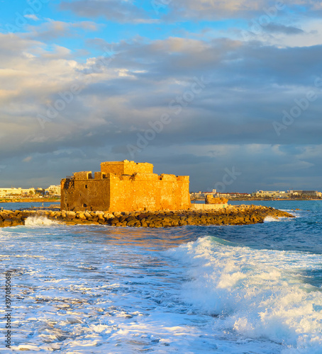 Paphos Harbour Castle, seas...