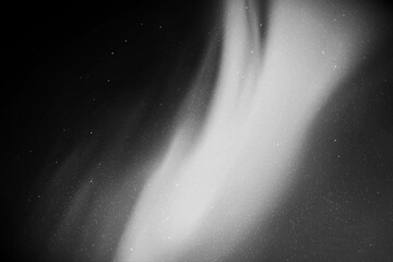 Sticker - night starry sky. northern lights, aurora borealis. black white vector