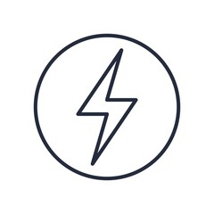lightning icon. energy symbol icon. vector illustration.