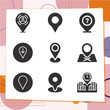 © Nana - Simple set of 9 icons related to placeholder