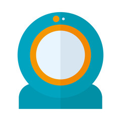 Sticker - web cam icon, flat style