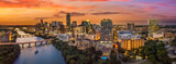 Fototapeta Miasto - Austin sunset near the river