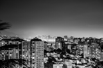 Rio de Janeiro, Brazil - CIRCA 2020: Photo of the night urban landscape, outdoors, of the daily life of the population of a Brazilian city