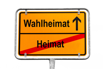 Sticker - Wahlheimat Wegweiser