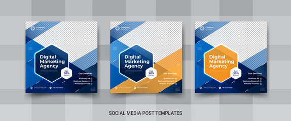 Wall Mural - Digital marketing social media post banner templates design 