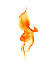 Fire on a white background