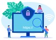 © Ismunandar - Illustration vector graphic cartoon character of domain security