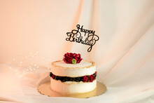 Fault Line Cake Design For Celebreting Happy Birthday