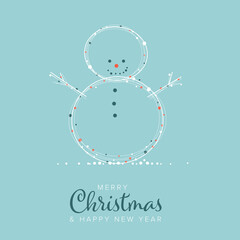 Wall Mural - minimalist christmas flyer/card template