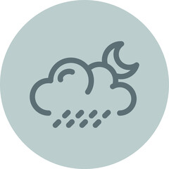 Poster - Rain icon at night for any purpose mobile app presentation website