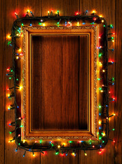 Wall Mural - christmas lights, abstract background