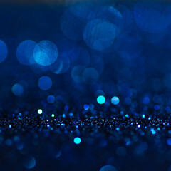 Wall Mural - defocused abstract blue lights background . bokeh lights. concept.
