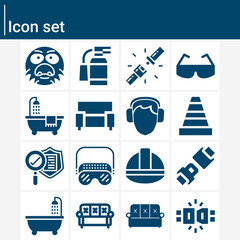 Simple set of homer related filled icons.