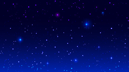 Wall Mural - blue night starry sky background template for christmas greeting card