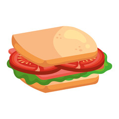 Canvas Print - sandwich icon design of food eat restaurant and menu theme Vector illustration