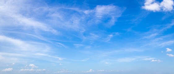 Wall Mural - international day of clean air for blue skies concept: abstract white cloud and blue sky in sunny da