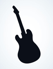 Poster - Electric guitar. Vector drawing icon