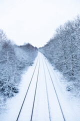 Wall Mural - first snow fall in Auchinleck scotland