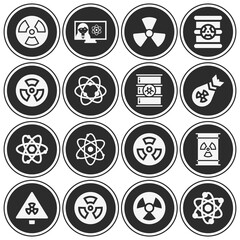 Wall Mural - 16 pack of nuclear  filled web icons set