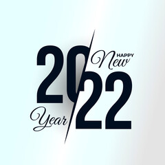 Wall Mural - 2022 logo Happy New Year. Cover of business diary for with wishes. 2022 celebration text graphics. Brochure design template, poster, card, banner. Vector illustration. Isolated on blue background.