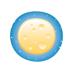 Poster - moon galaxy space icon isolated image