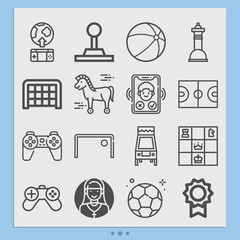 Wall Mural - Simple set of bet related lineal icons.