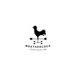 © Hsn42 - weathercock line art minimalist logo vector illustration design