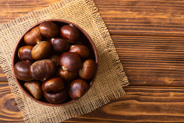 Canvas Print - Autumn food chestnut