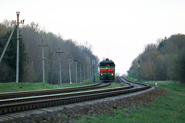 Wall Mural - evening freight train	