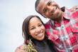 © JGI/Jamie Grill/Blend Images - Portrait of smiling couple hugging