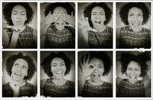 Series Of Photographs Of Black Woman From Photo Booth