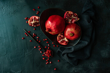 Wall Mural - Organic pomegranate fruits