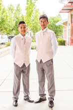 Hispanic Boys Wearing Suits