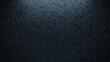 © RocknRoller Studios - Futuristic, High Tech, dark background, with a herringbone block structure. Wall texture with a 3D parquet tile pattern. 3D render