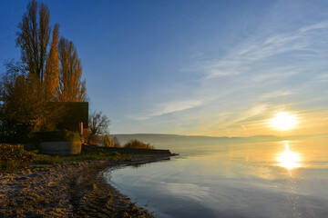 Wall Mural - Sonnenuntergang am Bodensee (Insel Reichenau) 