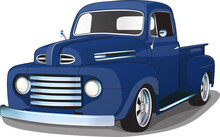 1940's Blue Classic Pickup Truck