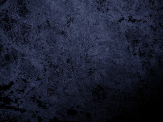 Wall Mural - Dark wall black-blue cement background, grunge texture concrete, indigo pattern grungy