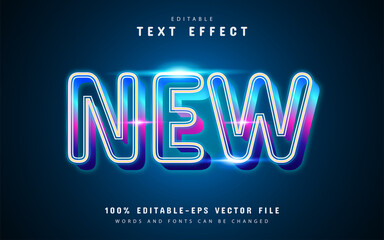 new colorful glowing line text effect