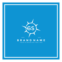 Wall Mural - letter GS compass logo design vector