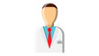 © Bolbik - Beautiful medical professional, doctor in white coat, medical staff on a white background. illustration