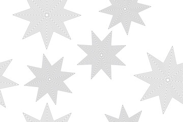 Wall Mural - seamless, abstract background pattern made with repeated lines forming star shapes. modern, playful 