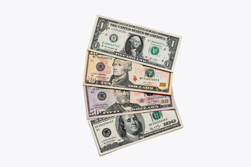 American dollars banknotes background