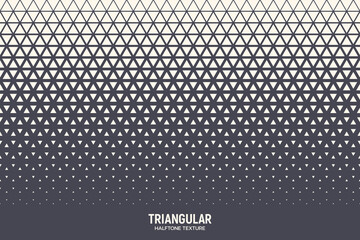 Wall Mural - Vector Triangles Halftone Pattern Abstract Geometric Background