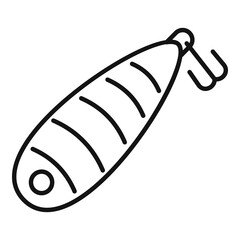 Sticker - Fish bait lure icon. Outline fish bait lure vector icon for web design isolated on white background