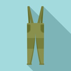 Sticker - Fisherman long pants icon. Flat illustration of fisherman long pants vector icon for web design