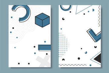 Wall Mural - Covers memphis style with minimal design