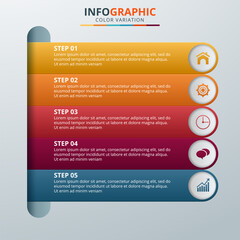 Wall Mural - Minimal Business Infographics template. Vector Illustration