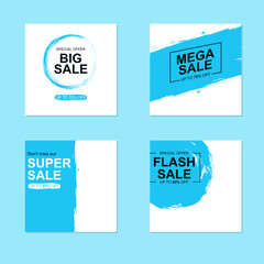 social media template banner collection free vector
